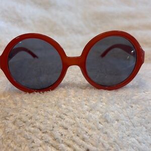 Janie and Jack red round sunglasses girls size 4-6